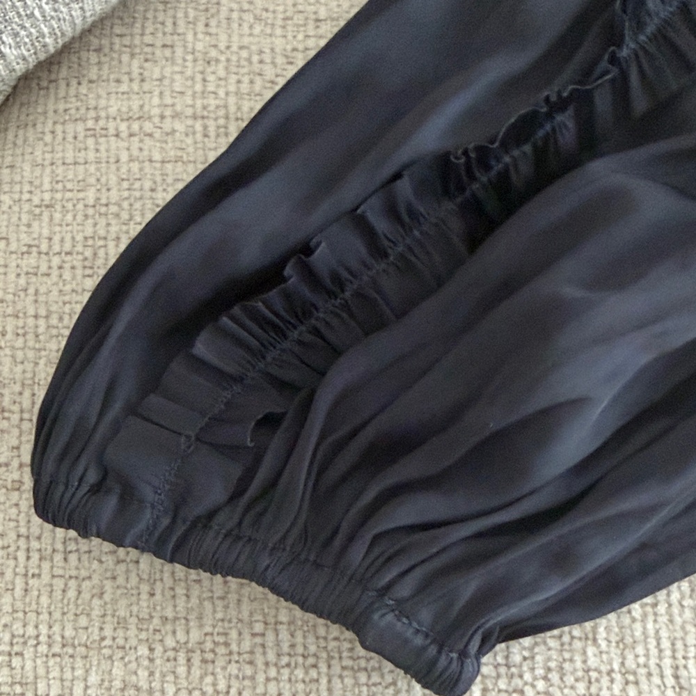 Ulla Johnson Slate Gray Pleated Silk Blouse - Picture 2 of 4